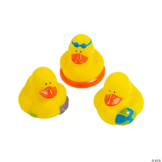 Beach Rubber Ducks (12 pcs)