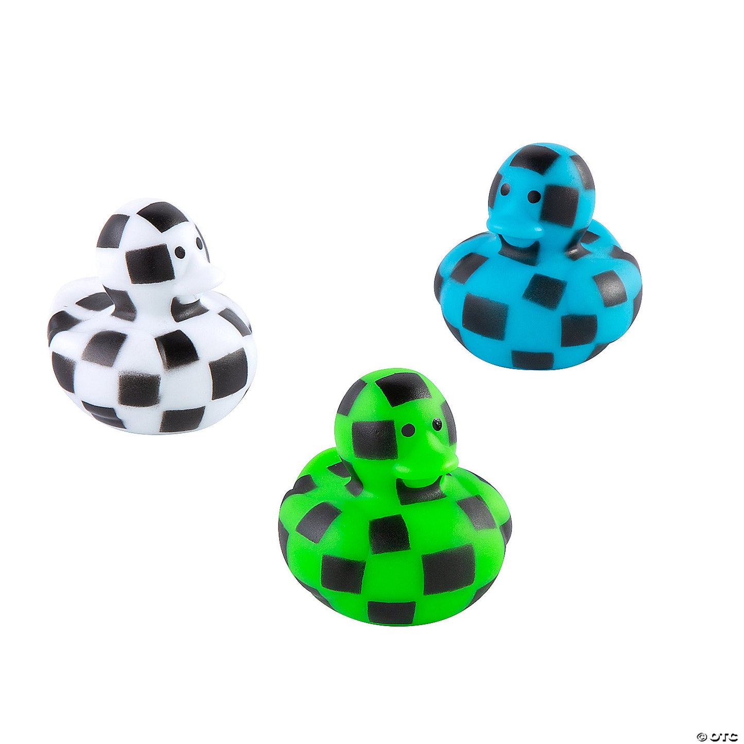 Checkerboard Rubber Ducks (12 pcs)