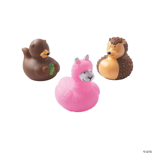 Cute Animals Rubber Ducks (12 pcs)