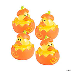 Mini Jack-O'-Lantern Rubber Ducks