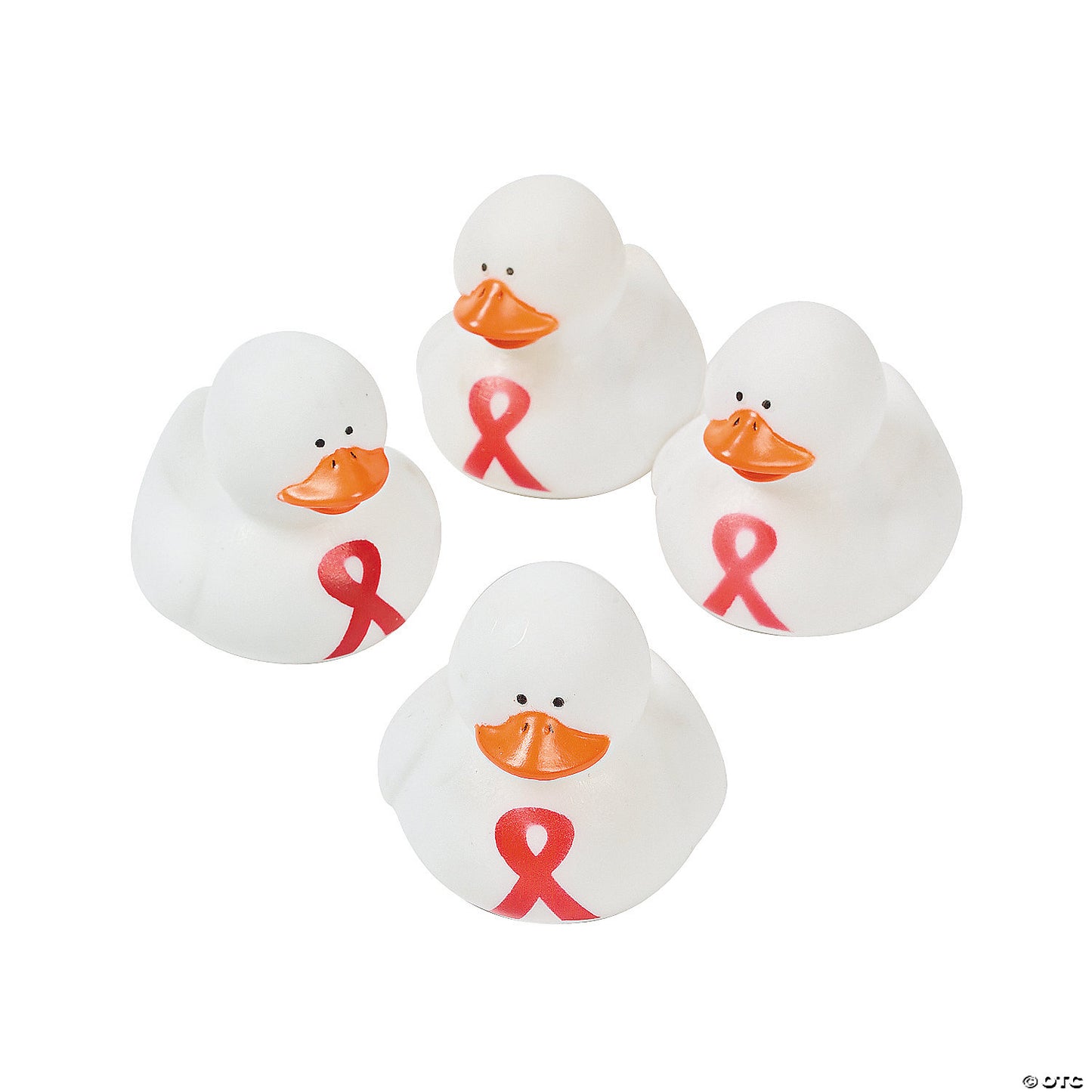 Red Awareness Rubber Ducks (12 pcs)