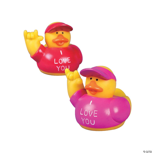 I Love You Rubber Ducks (12 pcs)