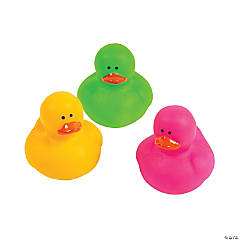 Mini Neon Rubber Ducks