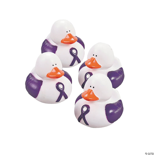 Purple Awareness Rubber Ducks (12 pcs)