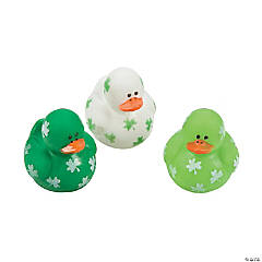 Mini St. Patrick's Day Rubber Ducks